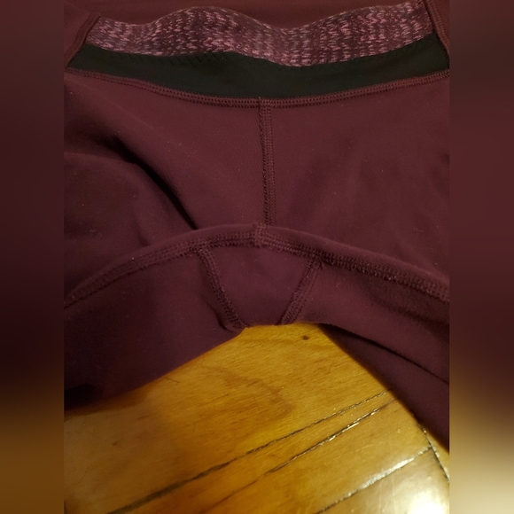 Lululemon City Pulse Pant. Plum / Burgundy color. Size 8. 27" inseam. Ruffled. - Picture 9 of 13